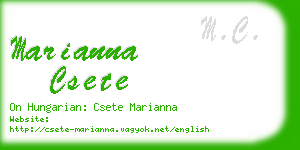 marianna csete business card